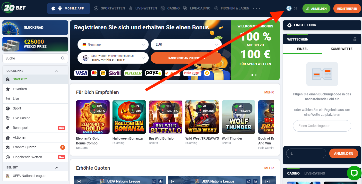 20Bet Casino Schweiz | Ihr Online-Casino und Sportwettenanbieter \ud83c\udfb0